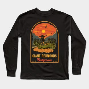 Hiking Giant Redwoods California Long Sleeve T-Shirt